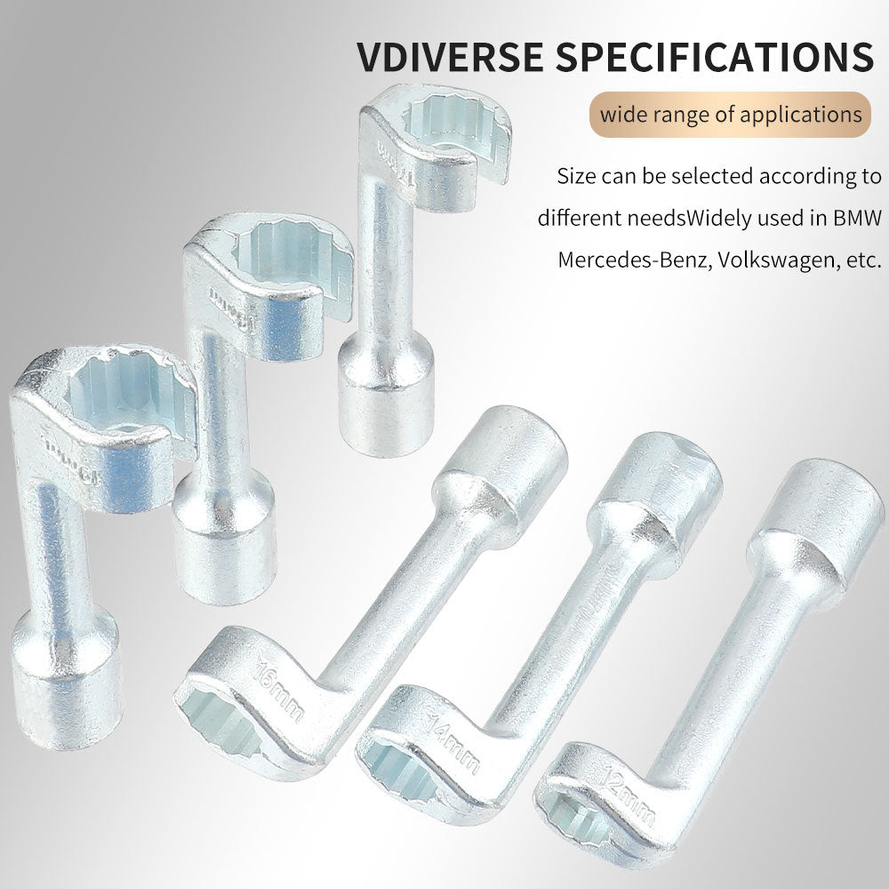 BMW Mercedes-Benz Volkswagen Diesel Fuel Injector Pipe Socket Wrench L Hexagonal Open-Ended Oxygen Sensor Wrench
