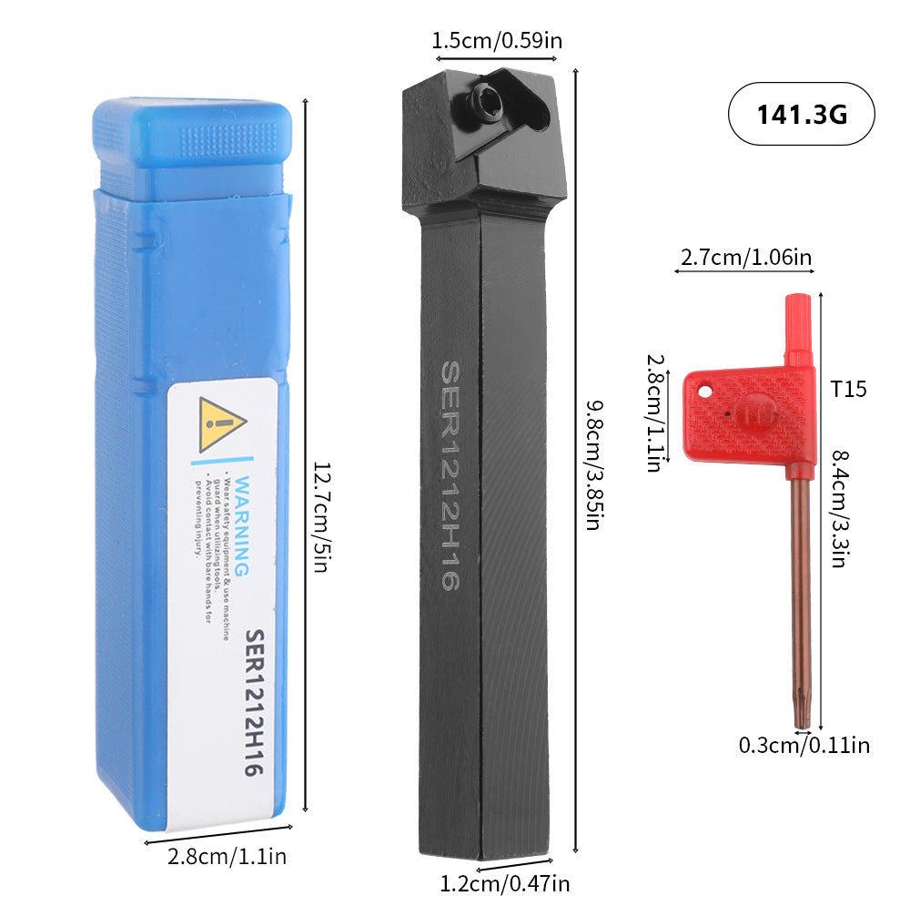 12mm Drill Handle Boring Tool Rod with Wrench Multifunctional Carbide Inserts Lathe Tool