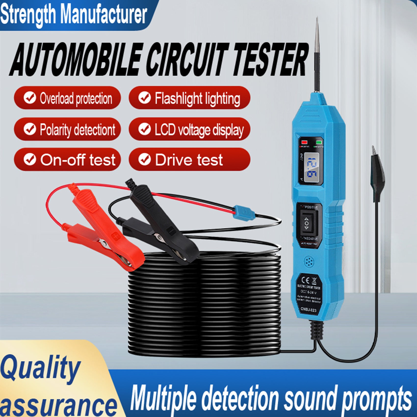 Automotive Electrical Circuit Tester Multi-Function Drive Detector Line Continuity Electrical System Diagnosis