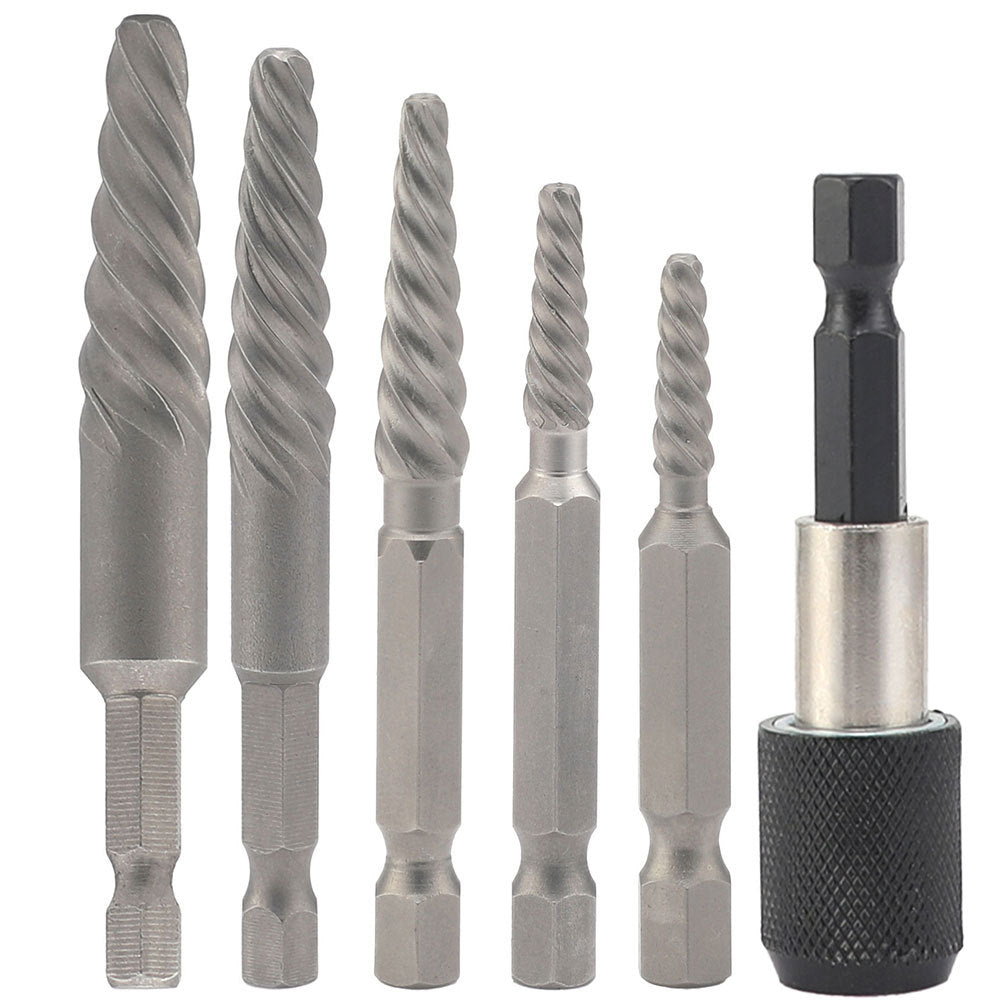 In Stock High-Speed Steel Drill Bit Set6pcs Screw Extractor Set In Stock Wholesale Broken Wire Extractor