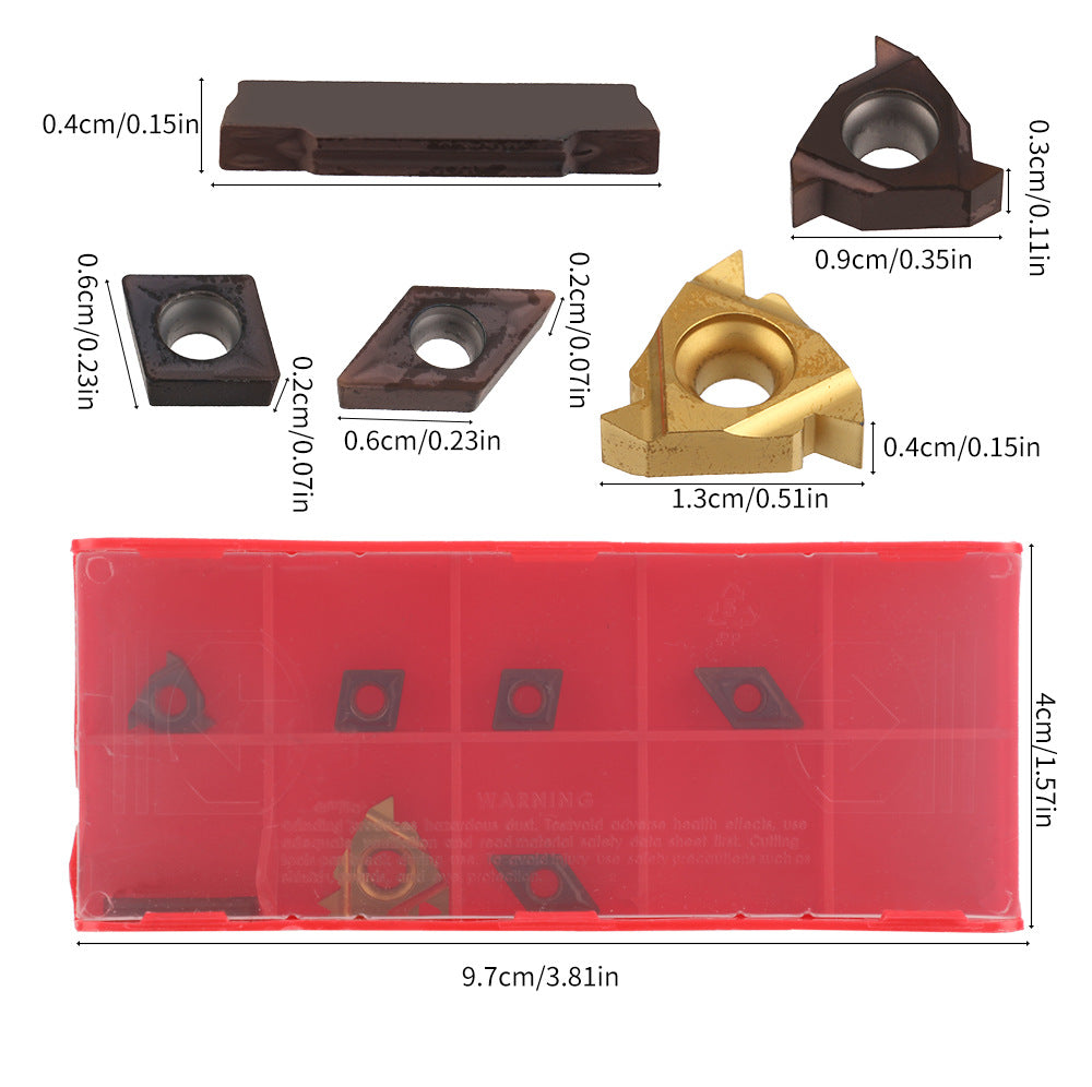7Pieces12MM Tool Holder Diameter Lathe Turning Tool Hardness Metal Milling Cutter Blade Lathe CNC Processed Steel Parts Set