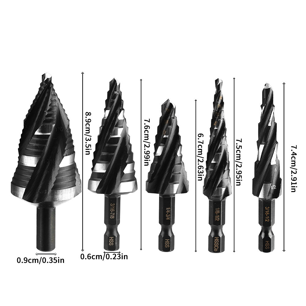 High-speed Bearing Steel HSS4341Stainless Steel Step Drill Bit Pagoda Drill Bit Four-slot Reamer Drill