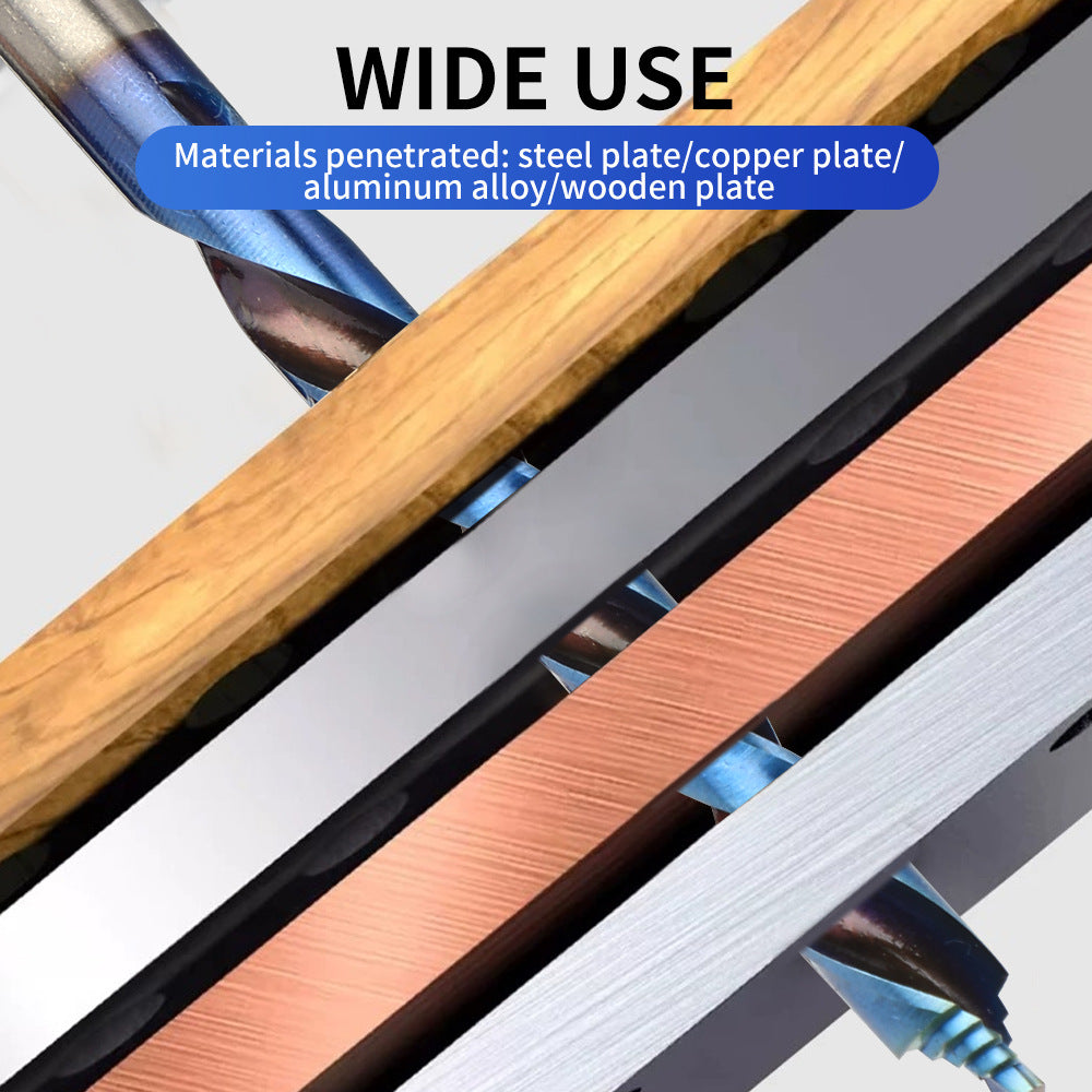 Blue Plated Step Diamond19Set of Ultra-Hard Straight Shank Step Drills for Aluminum Alloy Doors, Windows, Curtains, and Sliding Doors, Secondary and Primary Drills