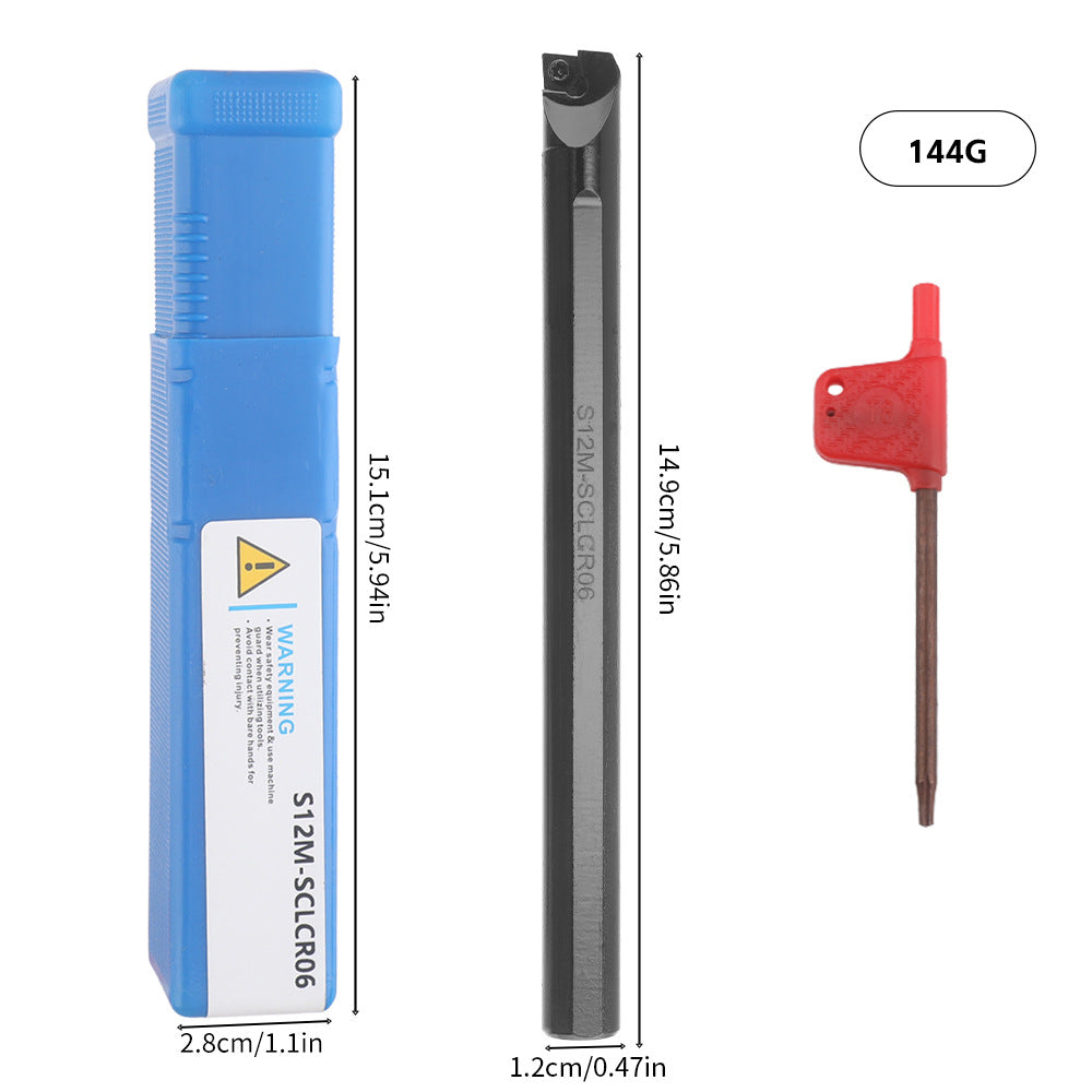 12mm Drill Handle Boring Tool Rod with Wrench Multifunctional Carbide Inserts Lathe Tool