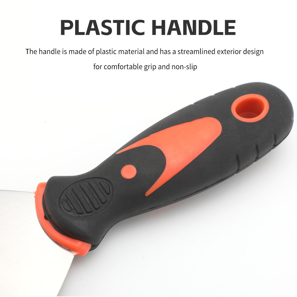 Stainless Steel Putty Knife Two-Tone Handle Spatula Wood Handle Putty Knife Mirror Spatula Plastic Handle Putty Knife Sand Table Set