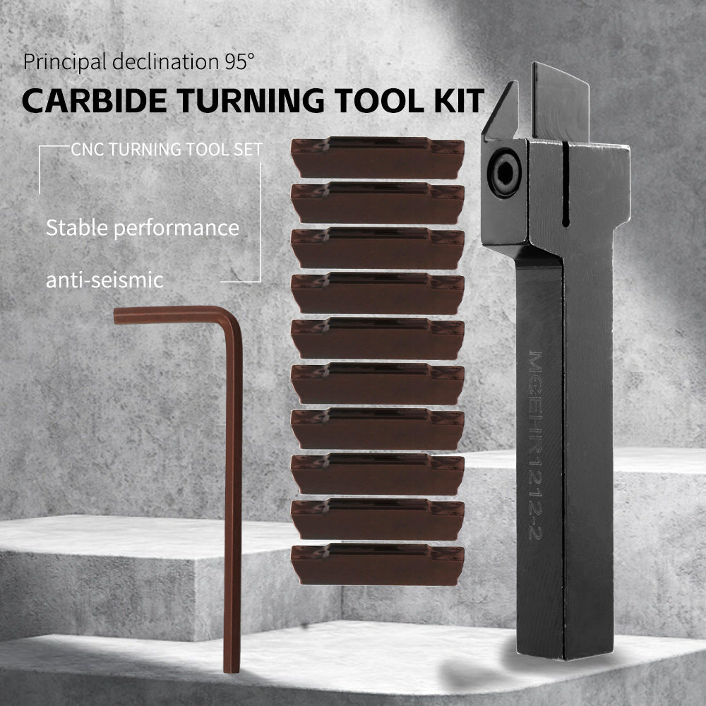 MGEHR1212-2 12x100mm CNC Tool Holder Lathe Fine Processing Tool Accessories10Piece MGMN200Blade