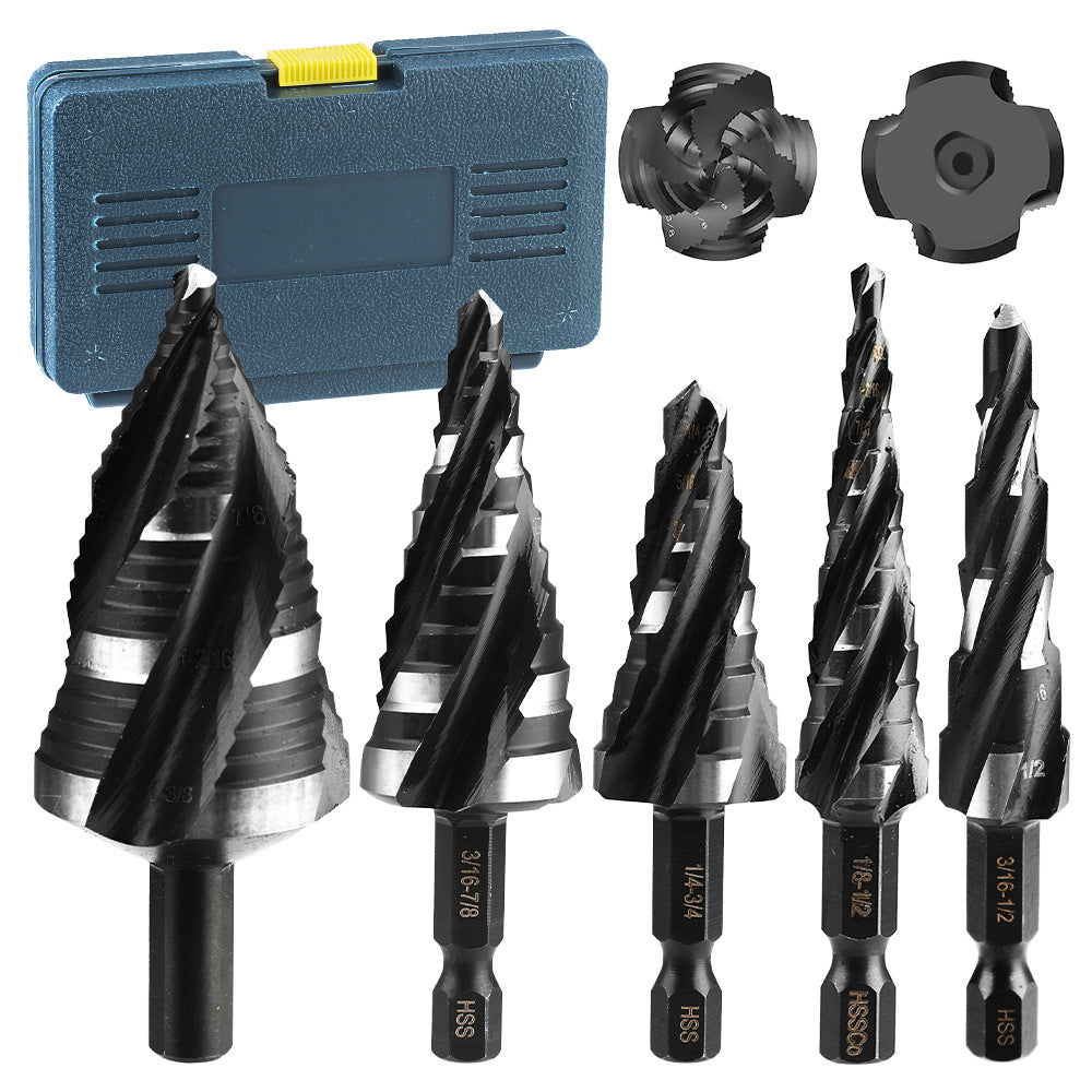 High-speed Bearing Steel HSS4341Stainless Steel Step Drill Bit Pagoda Drill Bit Four-slot Reamer Drill