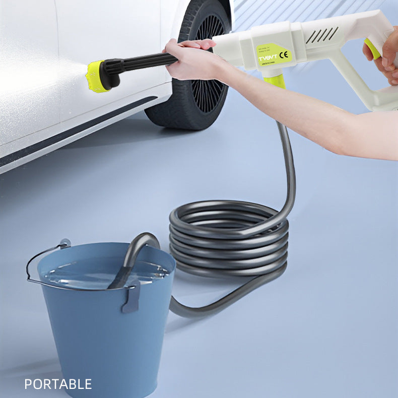 High Pressure Car Wash Water Gun Rechargeable Portable Lithium Battery Water Gun High Power Electric Display Water Gun Cleaning Machine for Watering Flowers and Vegetables