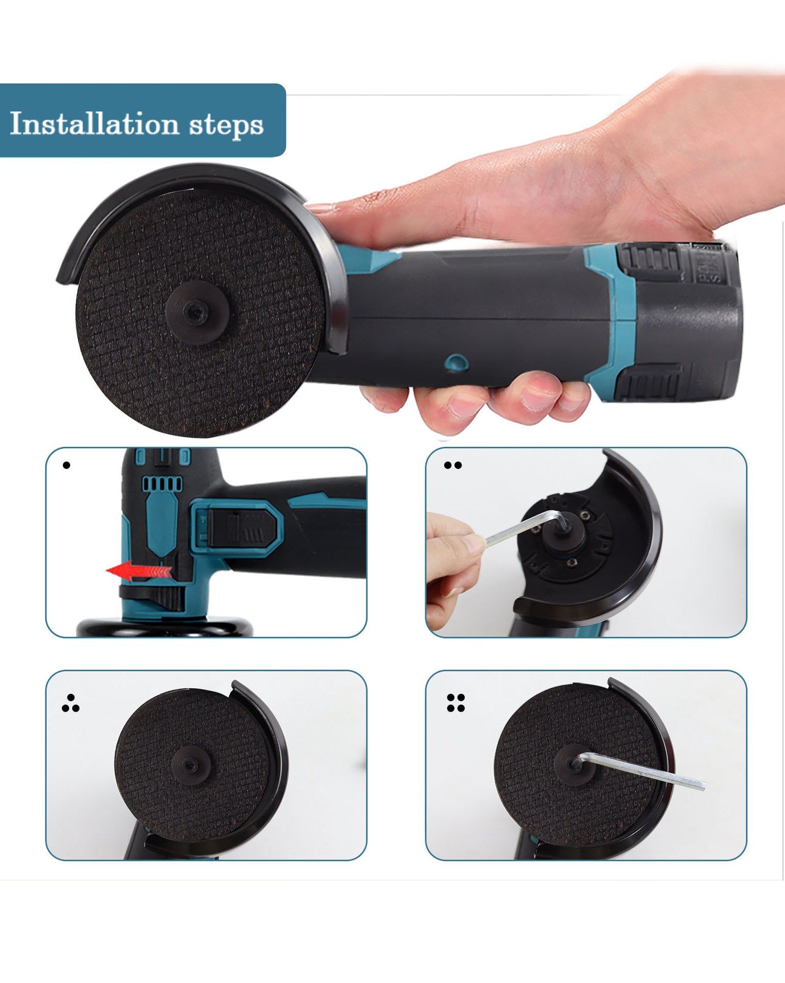 New Private Model Lithium Battery12V Mini Angle Grinder Wholesale Grinding Machine Cutting Machine with Brushed Power Battery Model