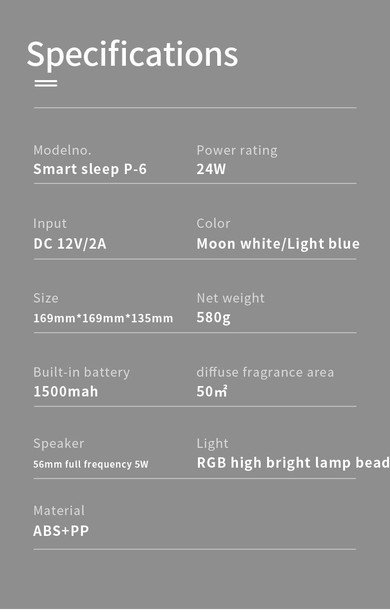 Spot Goods Sleephoho Sleeping aid instrument Intelligent Sleep Detection Mode APP Aromatherapy12Sleep Aid