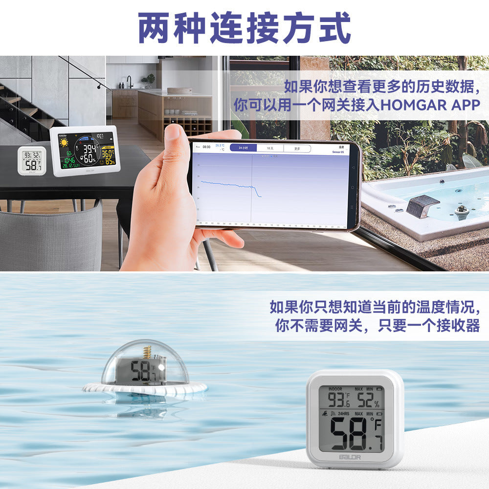 Wireless Swimming Pool Thermometer Floating Easy-to-Read Swimming Pool Thermometer Hot Tub Swimming Pool Testing Kit
