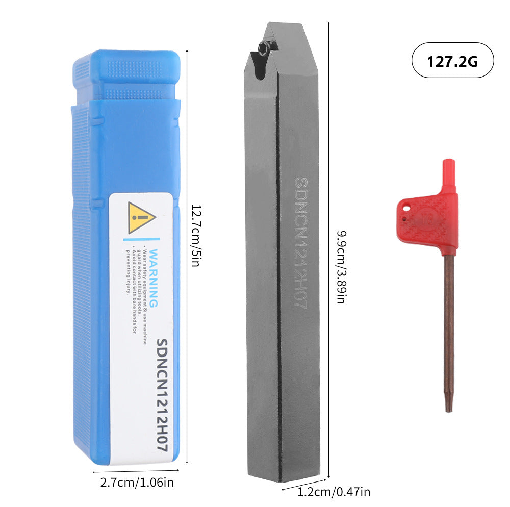 7Pieces12MM Tool Holder Diameter Lathe Turning Tool Hardness Metal Milling Cutter Blade Lathe CNC Processed Steel Parts Set