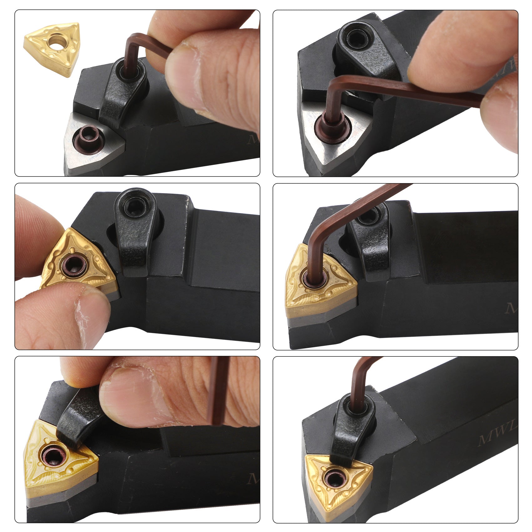 In-stock Clamp Drill Rod1个MWLNR2020K08+10Piece WNMG080404CNC Tool