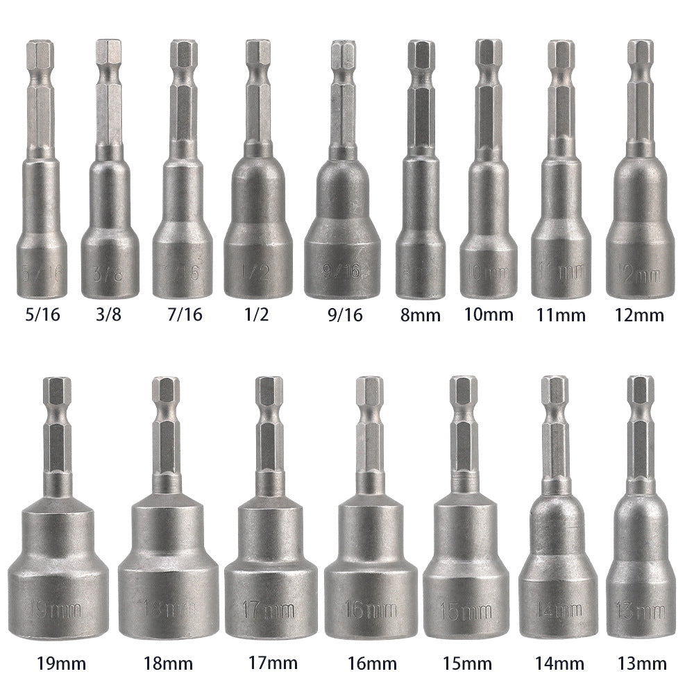 Strong Magnetic Socket Head Set Wind Batch Socket Head with Strong Magnetic Hex Socket Head Boxed Durable65mm
