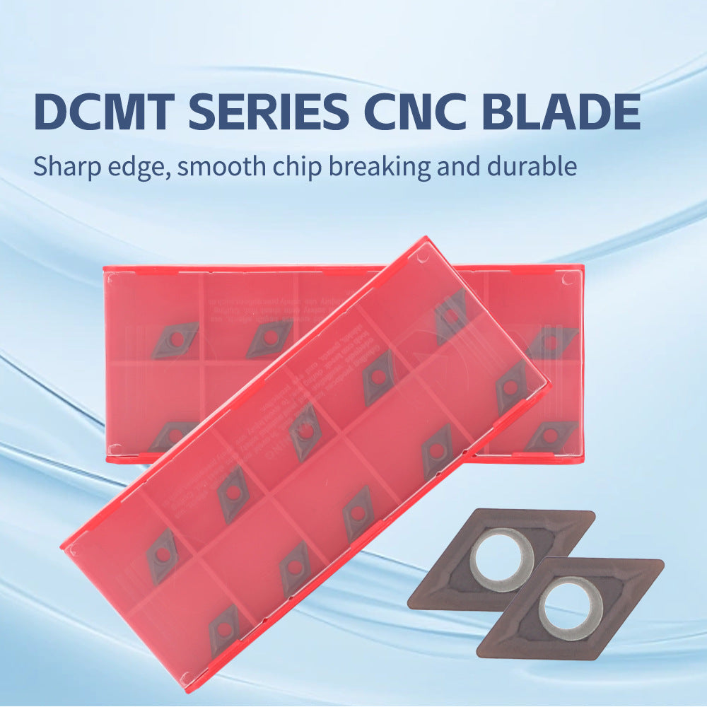 10Piece DCMT0702 EM YBC205 CNC Inserts Purple coating + Matching Wrench