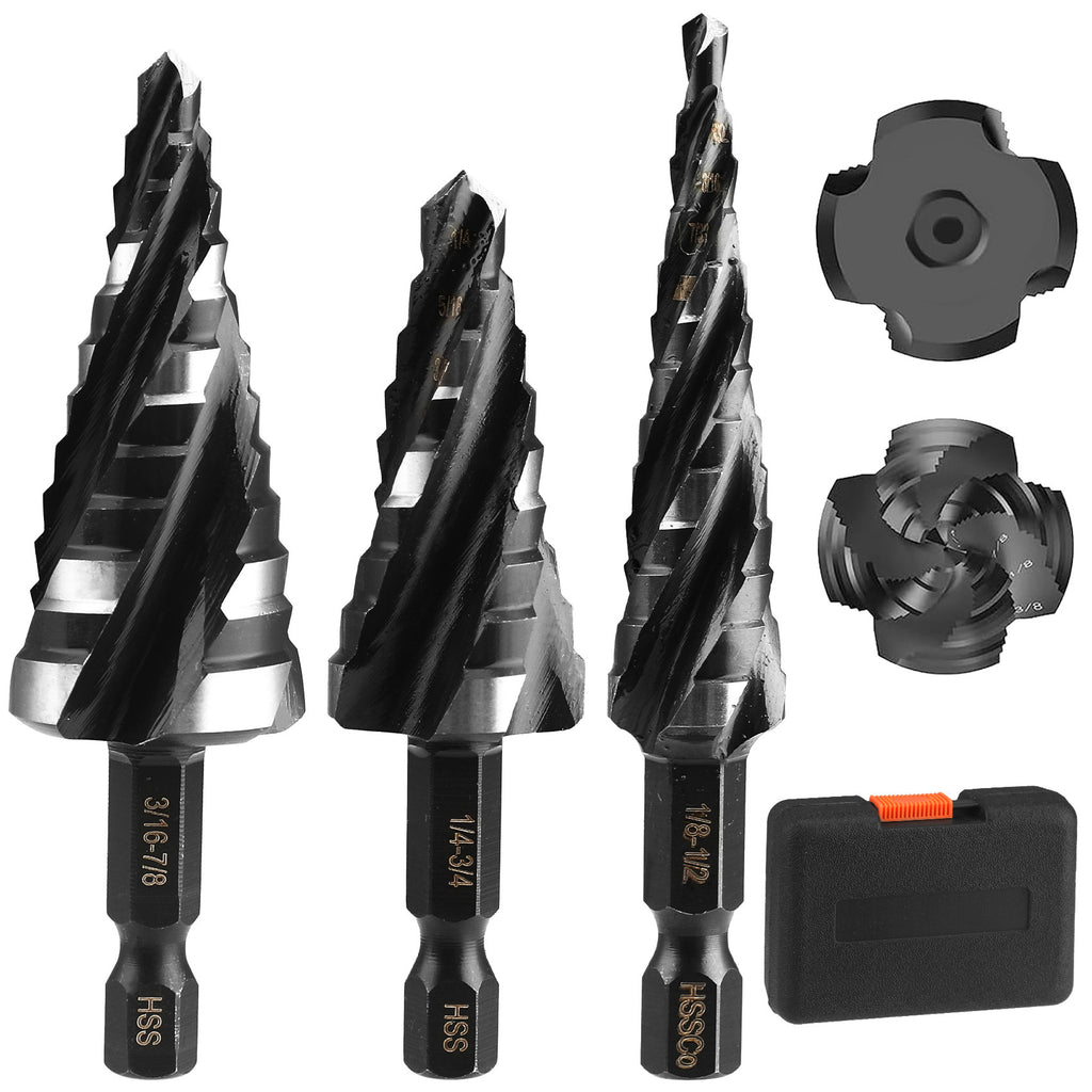 High-speed Bearing Steel HSS4341Stainless Steel Step Drill Bit Pagoda Drill Bit Four-slot Reamer Drill