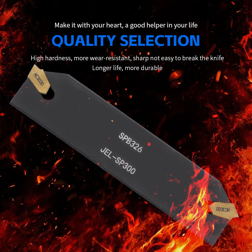 Grooving and Cutting Tool SPB326 26mm Parts Cutting Blade + 10X GTN-3 SP300Blade