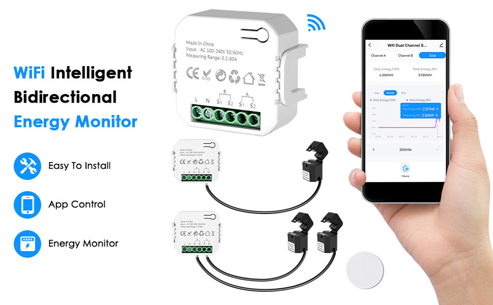 【Smart Life New Favorite】WiFi Smart Meter | Electricity Metering | APP Remote Monitoring | Festival