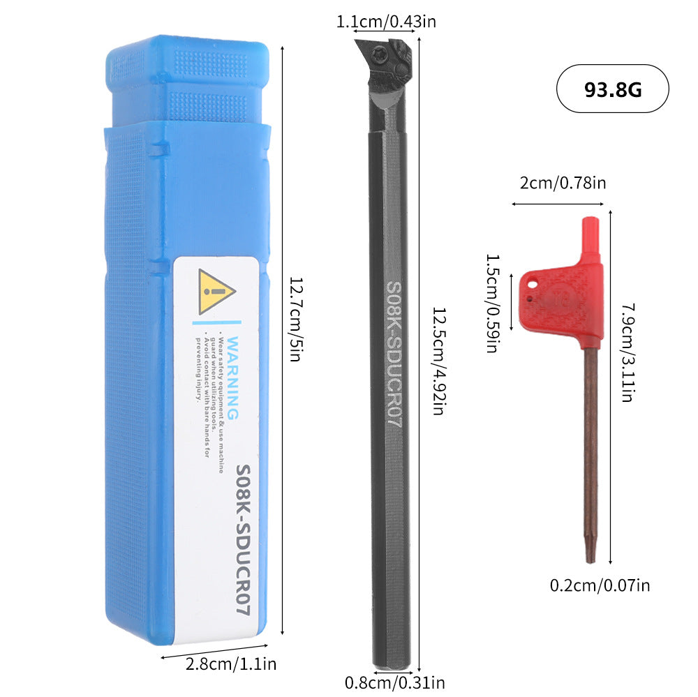 Hot Sale7Set Tungsten Steel Blade +8MM Hard Alloy Steel Shank Diameter CNC Tool Holder Wrench