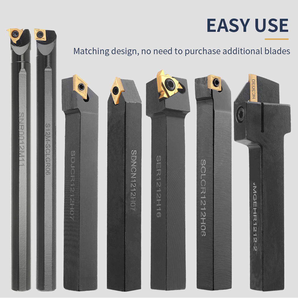 12mm Drill Handle Boring Tool Rod with Wrench Multifunctional Carbide Inserts Lathe Tool