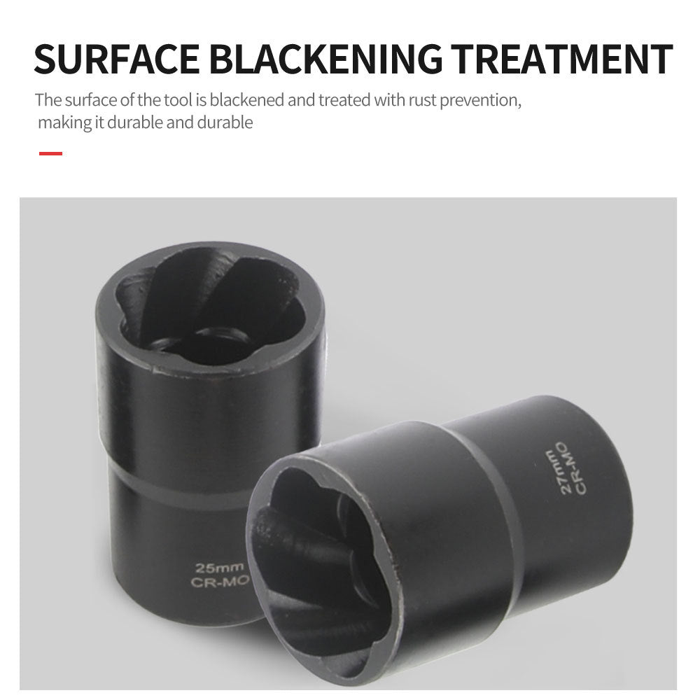 13Damaged Rusty Nut Tire Screw Extractor Removal Tool Large Extended Socket Set Anti-Thread