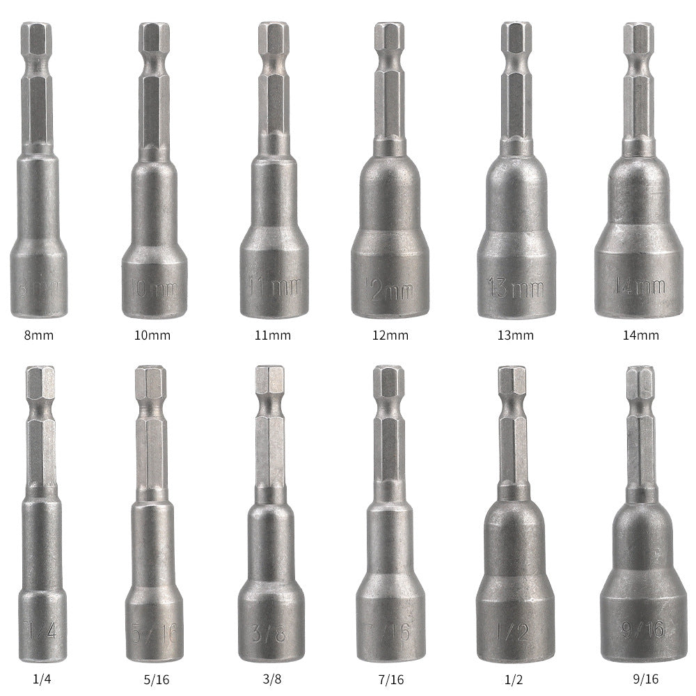 Strong Magnetic Socket Head Set Wind Batch Socket Head with Strong Magnetic Hex Socket12Headset with Box