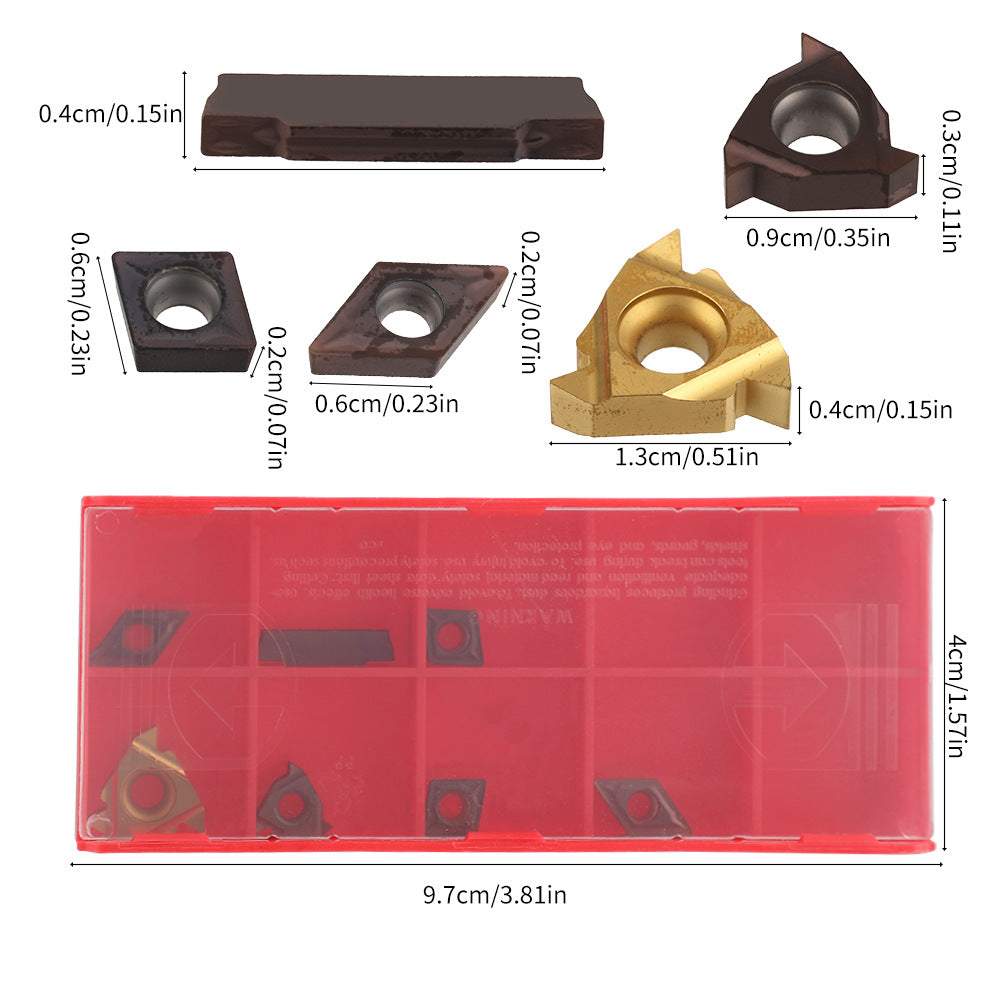 7Set10mm CNC Lathe Tool Holder Set 7Knife Handle+7Blade+7One Wrench