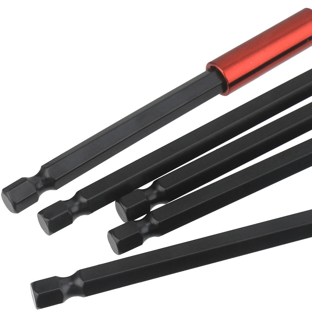 Hexagon Socket Bit Extension Rod Extended Bit Socket 1/4Magnetic Wind Drill Bit Extension Rod3Set